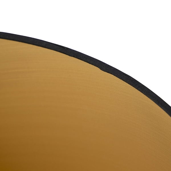 Baumwolllampenschirm schwarz 40/35/22 mit goldener Innenseite