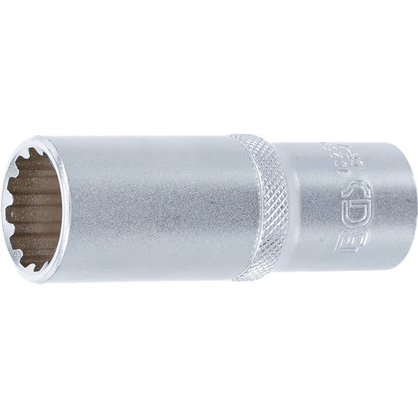 BGS Steckschlüssel-Einsatz Gear Lock tief Antrieb Innenvierkant 12,5 mm (1/2) SW 19 mm - 10259
