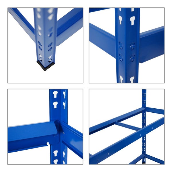 PROREGAL Reifenregal Tiger XL HxBxT 200 x 180 x 45 cm bis zu 21 Reifen auf 3 Ebenen Blau