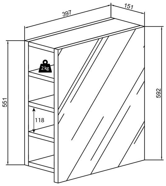 Badmöbel Spiegelschrank Spiegel Flandu L