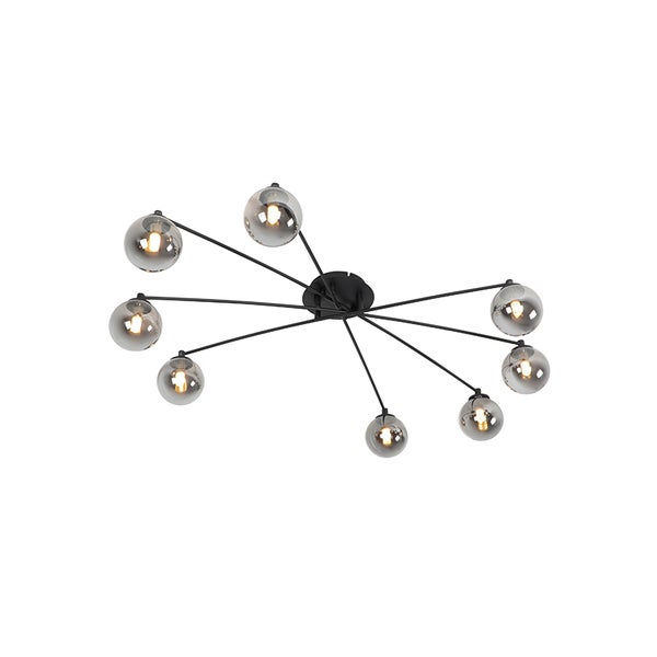 Deckenleuchte mit acht Glaskugeln