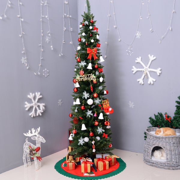 HOMCOM Weihnachtsbaum, Ø60 x 210 cm, PVC, Grün