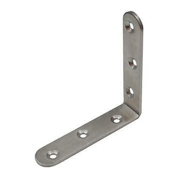 Winkelverbinder aus Metall mit vorgebohrten Senkkopfbohrungen zur stabilen Verbindung von Bauteilen.