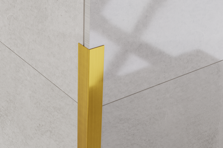 Edelstahl-Winkel-L-Profil 2 cm x 2 cm x 270 cm – Satingold