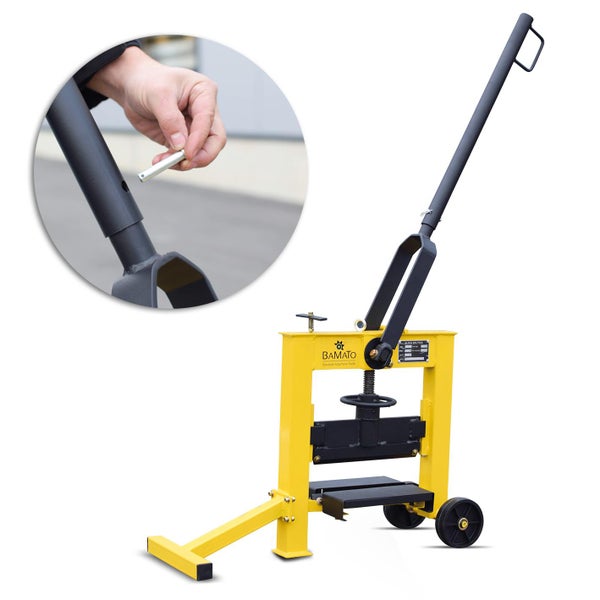 BAMATO Pflastersteinsplittgerät mit Handhebel und Transporträdern