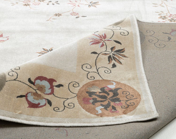 Bordürenteppich mit Glanz Cherina Beige 80x150 cm