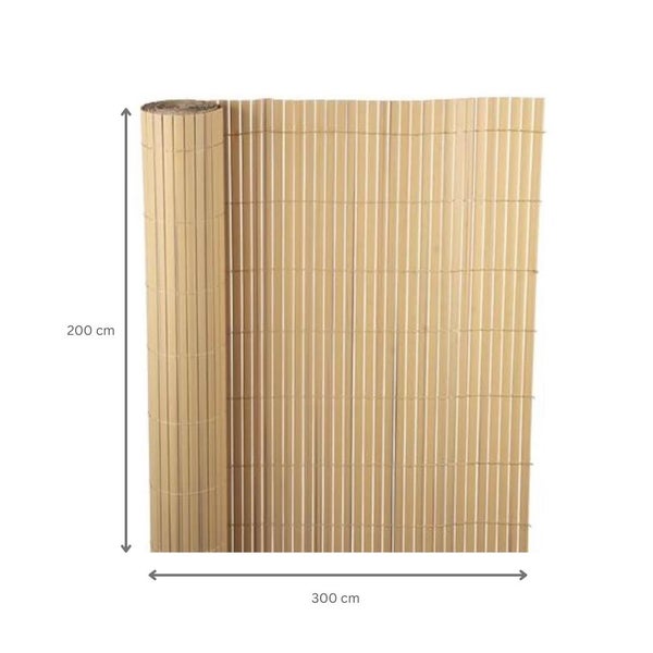 PROREGAL Fi-Chi – Premium Sichtschutzmatte Zaun Sichtschutz PVC- Sichtschutzmatte Gartensichtschutz Höhe 2 m Länge 3 m HxL 2 x 3 m Braun