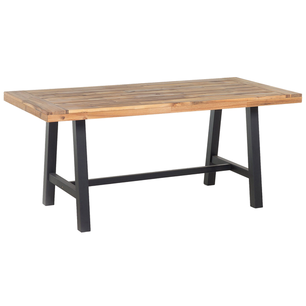 Gartentisch SCANIA 170 cm 80 cm Akazienholz Schwarz