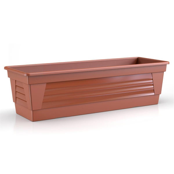 Plastard Blumenkasten 3er Set Terrakotta 100x21x17 cm Pflanzkasten Balkonkasten Pflanzkübel