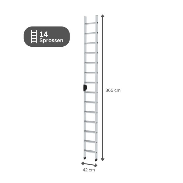 PROREGAL Stufen-Anlegeleiter Ohne Traverse 14 Stufen