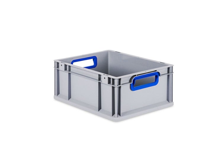 PROREGAL Eurobox Nextgen Color HxBxT 17 x 30 x 40 cm 16 Liter Griffe Blau Offen Glatter Boden Eurobehälter Transportbox