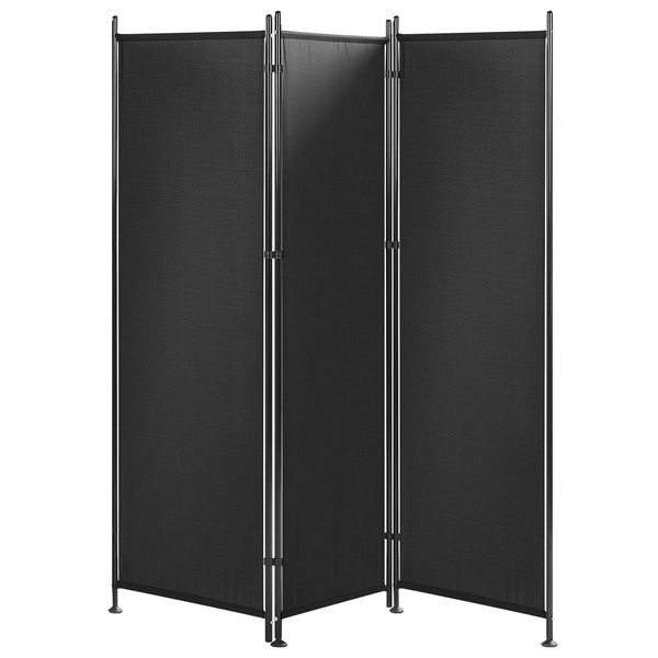 Raumteiler 3-teilig NARNI Schwarz 161 cm 170 cm