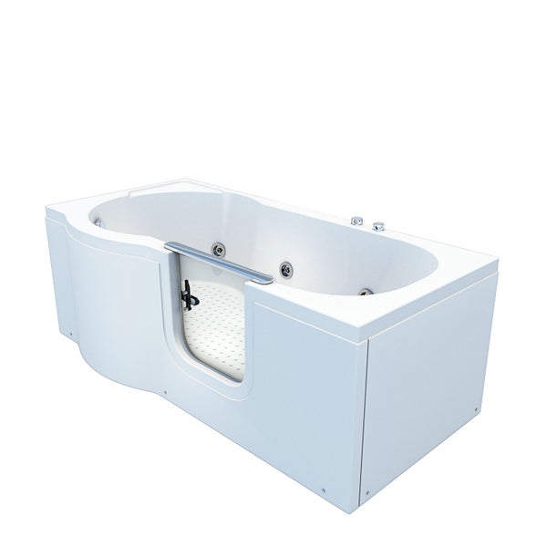 Sitzwanne Whirlpool Badewanne mit Tür S12-WP-R 85x170cm