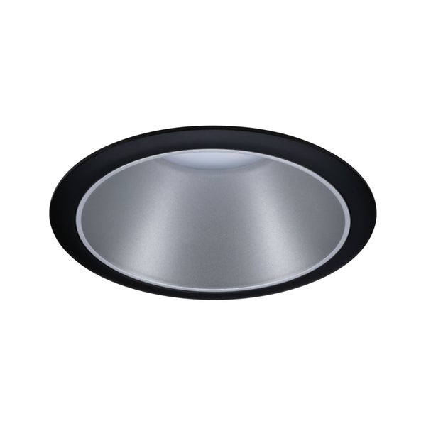LED Einbauleuchte 3-Step-Dim Cole Coin 1er-Set IP44 rund 88mm Coin 6W 470lm 230V dimmbar 2700K Schwarz, Silber matt