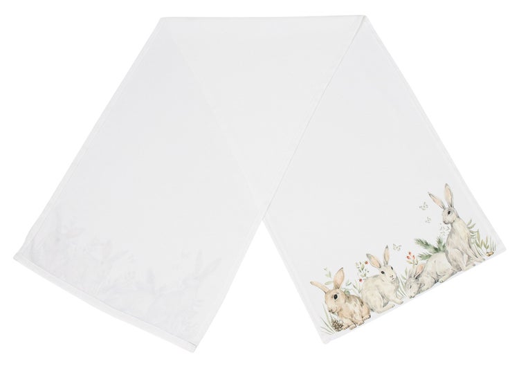 FRANK FLECHTWAREN|Tischläufer Hasenhorde, 40 x 140 cm, POLYESTER