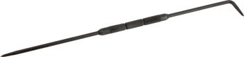 Reißnadel aus Stahl mit gerader und abgewinkelter Spitze sowie geriffeltem Griff.