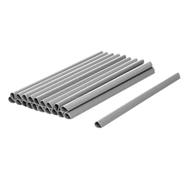 ECD Germany PVC Sichtschutzstreifen Sichtschutz Rolle 35m mit 20 Befestigungsclips - Grau - für Einzel- und Doppelstabmatten Gartenzäune - Sichtschutzfolie Zaunfolie Windschutz Blickdicht Garten Zaun