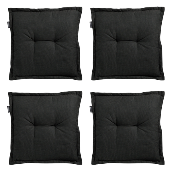 Sitzkissen Rib schwarz - Ca. 50x50 cm - 4er-Set