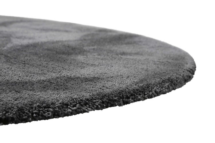 Teppich Rund Anthrazit Hochflor Pisa Homie Living 120 cm rund