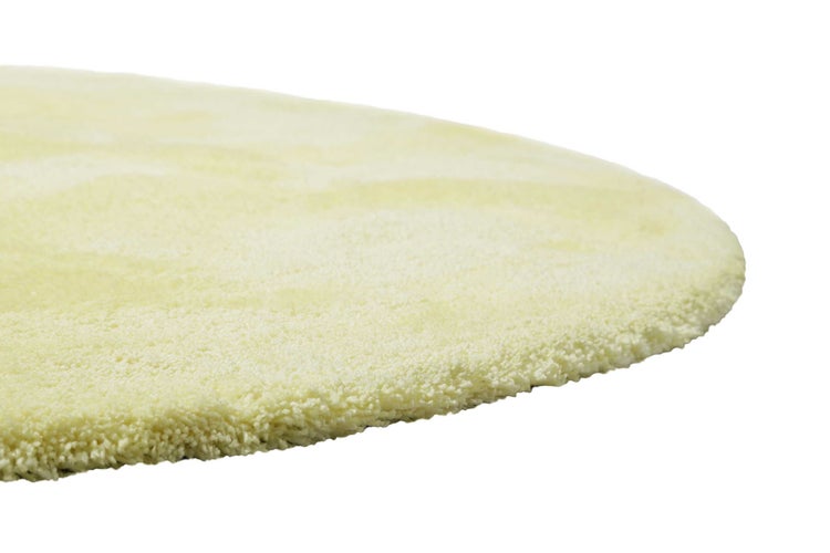 Teppich Rund Gelb Hochflor Pisa Homie Living 120 cm rund