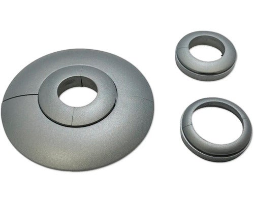 Heizkörperrosette Universal Kunststoff Silber 15-18-22 mm 2St.