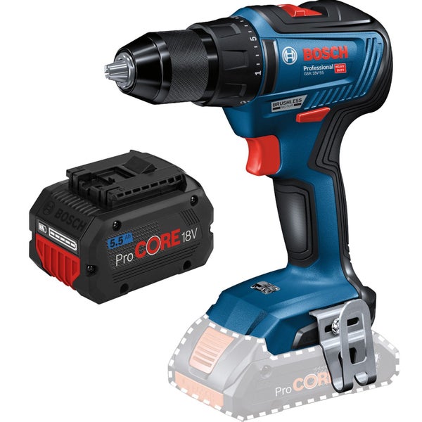 Bosch Akku-Bohrschrauber GSR 18V-55 / 1x 5,5 Ah ProCORE18VAkku