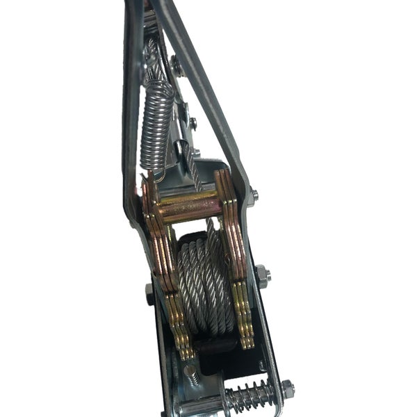 Manueller Seilzug mit Stahlseil und Spannmechanismus aus Metall