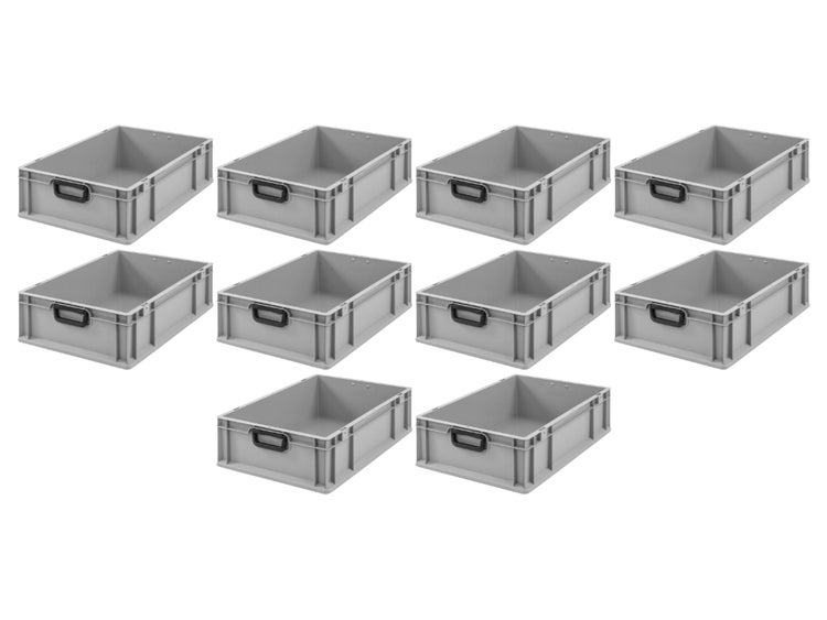 PROREGAL Spar Set 10x Eurobox Nextgen Portable Duo HxBxT 17 x 40 x 60 cm 34 Liter Eurobehälter Transportbox Transportbehälter Stapelbehälter