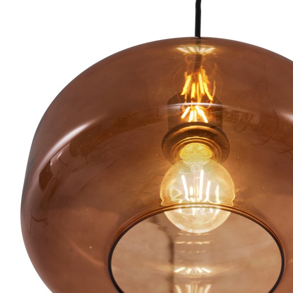 Pendelleuchte mit Glasschirm