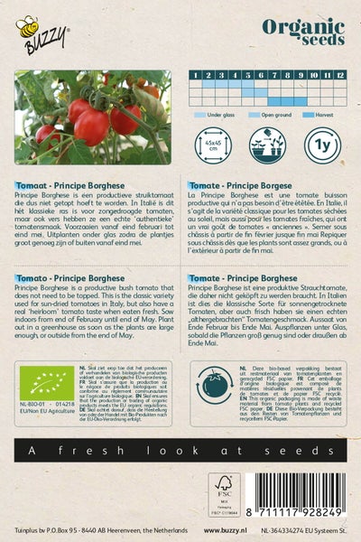 Principe Borghese Bio-Tomatensamenpackung