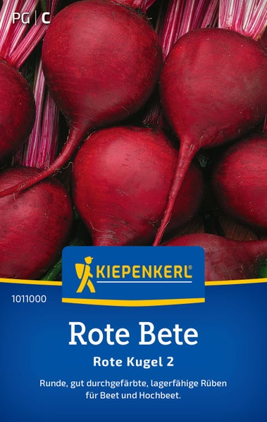 Kiepenkerl Saatgut Rote Bete Rote Kugel 2 für Beet und Hochbeet