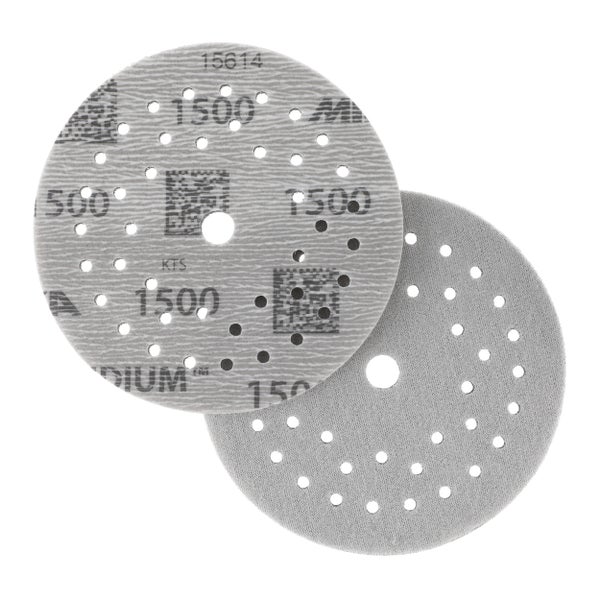Mirka Iridium Soft Schleifscheiben Ø 125 mm / Korn P1500 / Klett Multifit / 20 Stück / schaumbasiertes Schleifmittel für präzises Trockenschleifen, Klarlackschliff, Finish