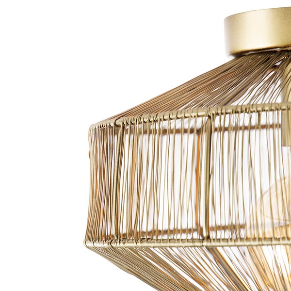 Detailansicht einer Drahtleuchte