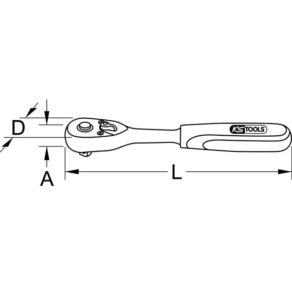 KS TOOLS 1/4 SlimPOWER Umschaltknarre 72 Zahn - 920.1490