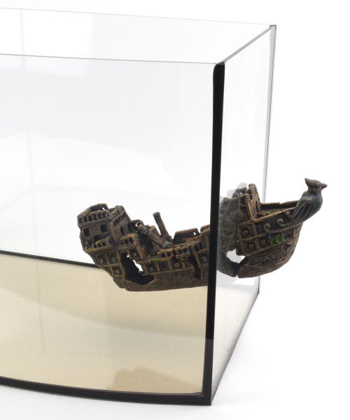 Aquarium Deko Schiff Magnetisch Boot Wrack 2-teilig Schiffswrack Segelschiff