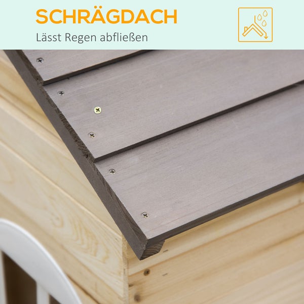 Schräges Dach mit Ablaufeffekt für Regenwasser