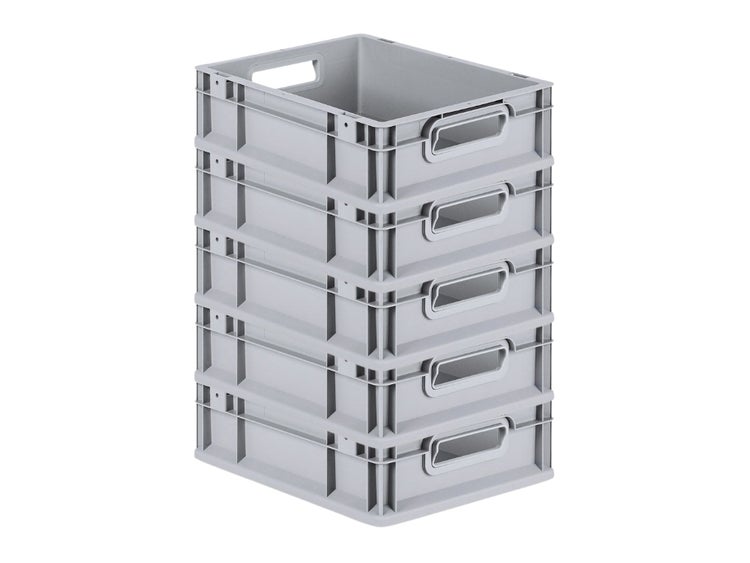 PROREGAL Spar Set 5x Eurobox Nextgen Economy Griffe Offen HxBxT 12 x 30 x 40 cm 11 Liter Eurobehälter Transportbox Transportbehälter