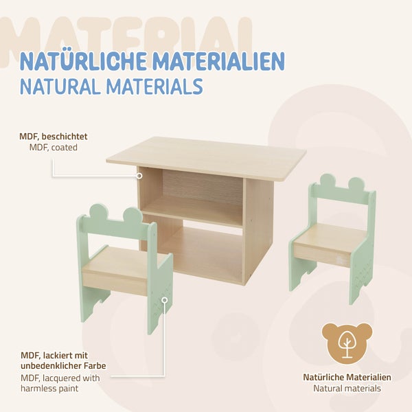 Kindersitzgruppe aus MDF mit Tisch und Stühlen