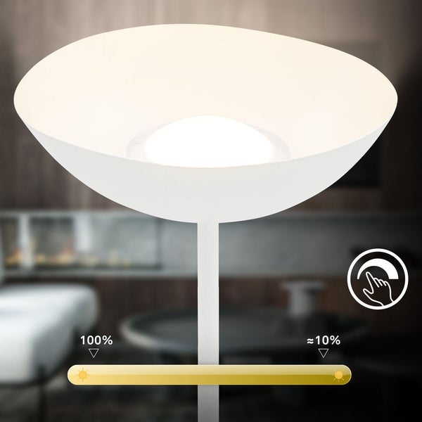 Briloner Estate LED Stehlampe kabellos, Dimmbar, Touch, USB-C Aufladung, Kabellos, Weiß, 170 x Ø25 cm