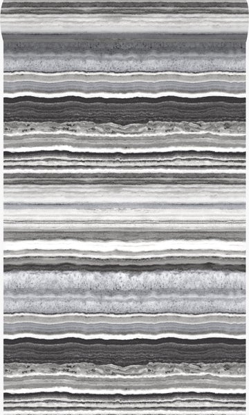 Origin Wallcoverings Tapete Marmor-Optik Schwarz und Weiß - 53 cm x 10,05 m - 337238