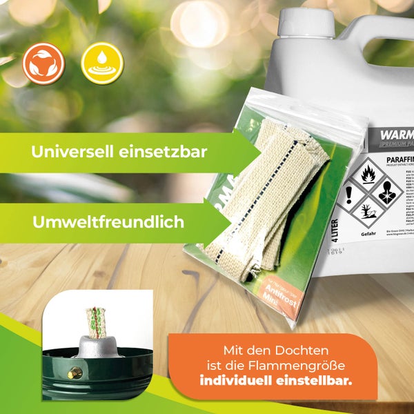 Ersatzdocht für Paraffin Gewächshausheizung Warmax Mini und Warmax Antifrost