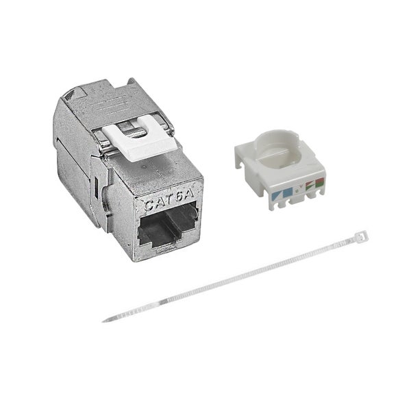 Cat6A Netzwerkdose mit Montagezubehör