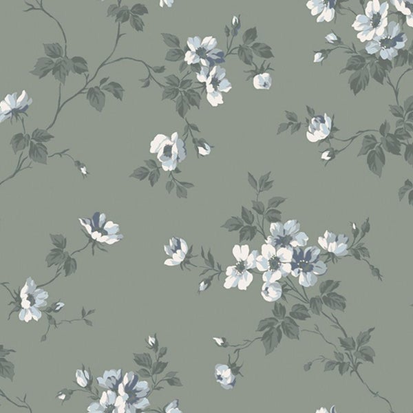 Duro Tapete Blumen Grün - 53 cm x 10.05 m - 661116
