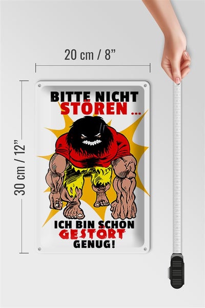 Blechschild Spruch 20x30cm Nicht stören bin gestört genug
