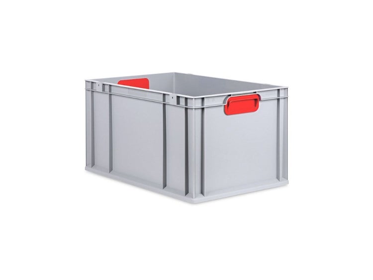 PROREGAL Eurobox Nextgen Color HxBxT 32 x 40 x 60 cm 65 Liter Griffe Rot Geschlossen Verstärkter Boden Eurobehälter Transportbox