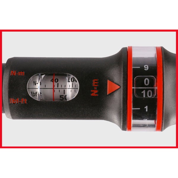 KS TOOLS 1/2 ERGOTORQUEprecision Ratschen-Drehmomentschlüssel Drehknopf 40 - 200 Nm - 516.1442