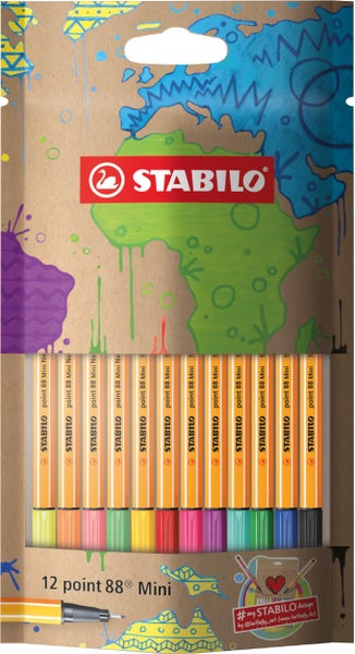 STABILO Fineliner point 88 Mini #mySTABILOdesign, 12er Set