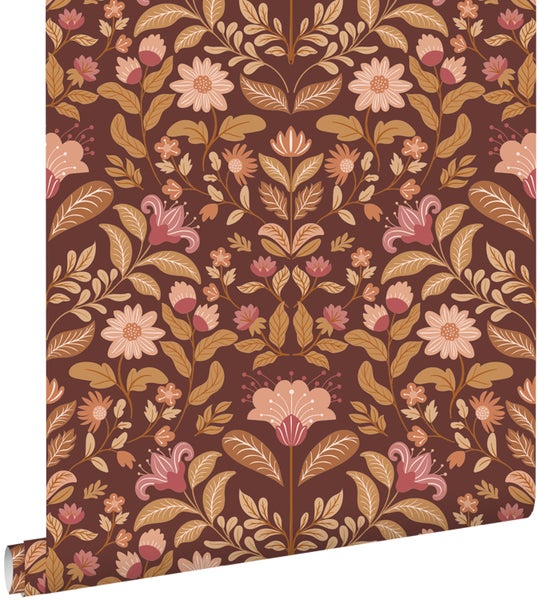 Tapetenrolle mit floralem Muster