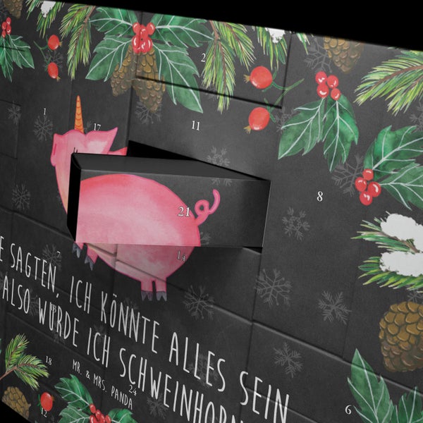 Mr. & Mrs. Panda Befüllbarer Adventskalender Einhorn Schwein - Schwarz