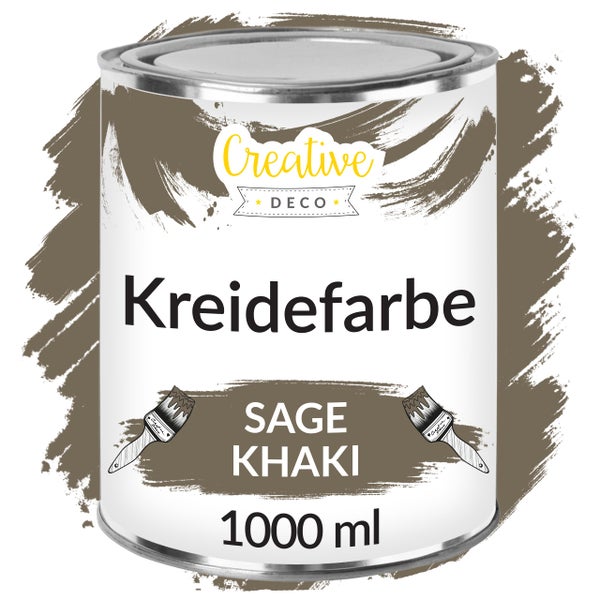 Dose Creative Deco Kreidefarbe Sage Khaki, 1000 Milliliter.